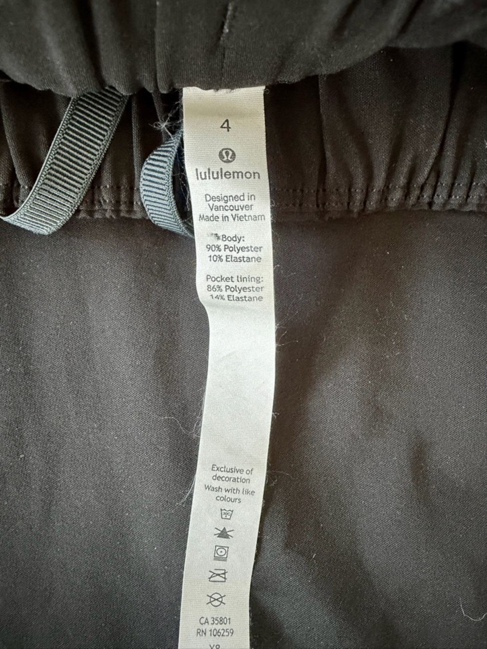 Lululemon Black Athletic Skirt Size 4 High Rise Drawstring Golf Performance - Picture 4 of 8